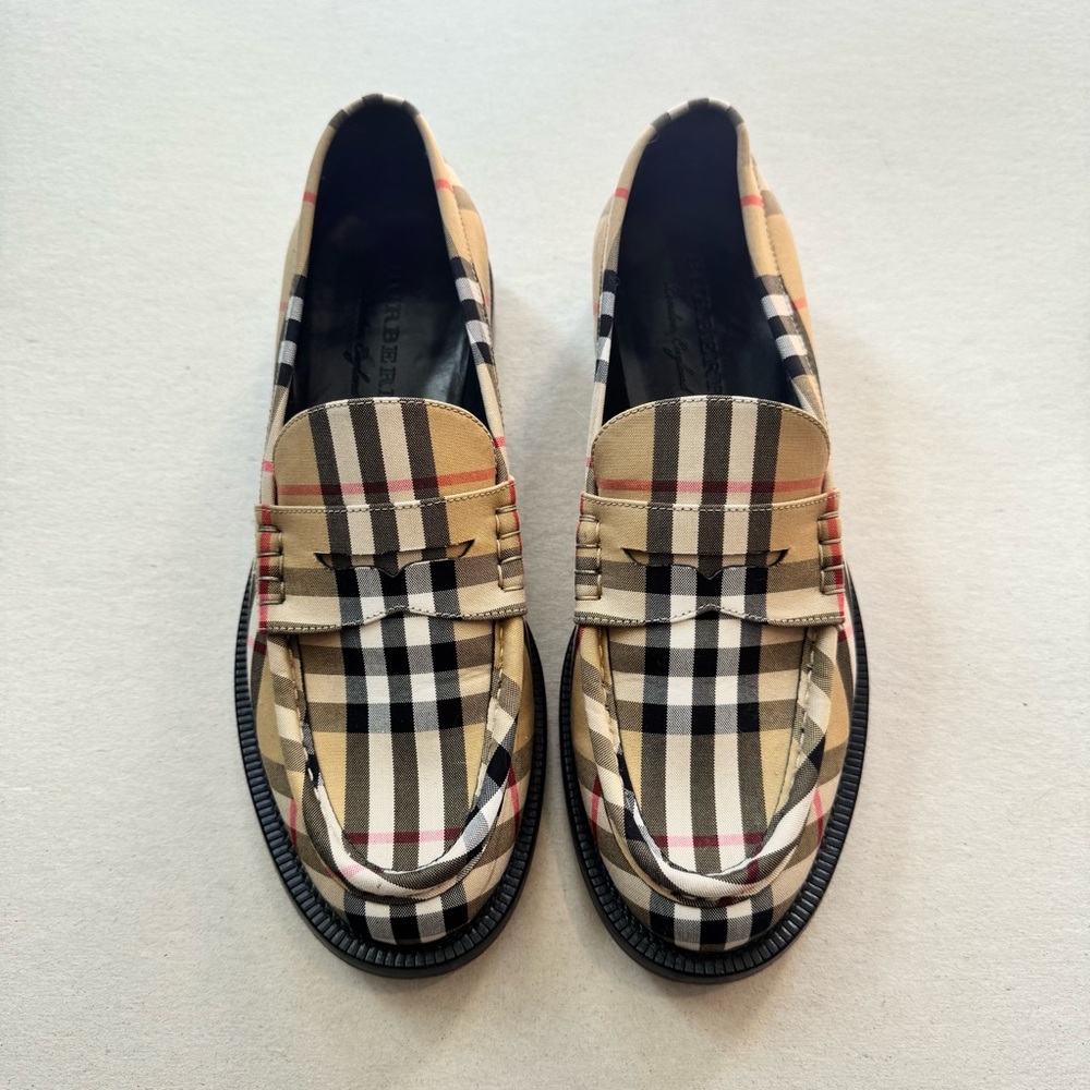 Burberry Plaid Loafers